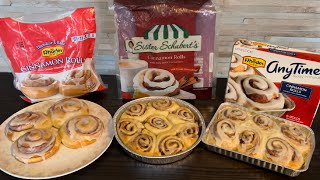 Sister Schubert’s Cinnamon Rolls vs Rhodes Cinnamon Rolls ￼ [upl. by Tanberg]