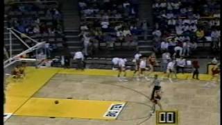 1988 Iowa womens basketball  Jolette Law halfcourt shot [upl. by Avner868]