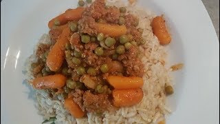 RIZ PETIT POIS VIANDE HACHEE PLAT LIBANAIS [upl. by Whiney]