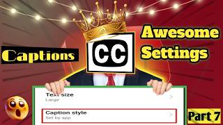 YouTube Hidden Features Part 7  How To Change Style amp Size Of Captions In YouTube  New Setting [upl. by Liebman]