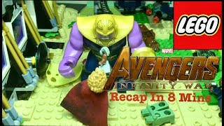 Avengers Infinity War Recap In 8 Mins  LEGO STOPMOTION [upl. by Dorolice]