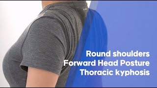 Round shoulders Forward Head Posture Thoracic kyphosis  Daily exercises [upl. by Aerdnad511]