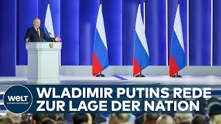 PUTINS REDE ZUR LAGE DER NATION Rundumschlag gegen den Westen  komplette Rede Deutsch amp Analyse [upl. by Hoon358]