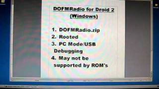 Installing FM Radio on your Motorola Droid 2 [upl. by Goodkin]