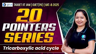 20 Pointers Series Tricarboxylic Acid Cycle Explained  Target IITJAM CUET PG GATB 2025  IFAS [upl. by Dorian]