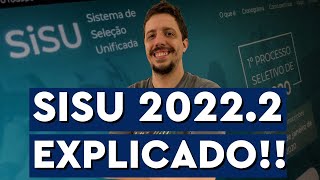 COMO FUNCIONARÁ O SISU 20222  DATAS VAGAS LISTA DE ESPERA DURAÇÃO [upl. by Haiasi]