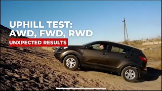 4x4 and AWD and FWD and RWD SUV for uphill test [upl. by Yspyg]