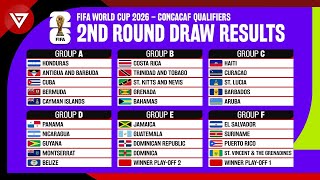 🟣 Group Draw Results FIFA World Cup 2026 CONCACAF Qualifiers Second Round [upl. by Ahmad]