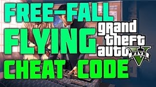 GTA 5 Cheat FREEFALL Flying Cheat Xbox  PS3 [upl. by Ellinnet832]