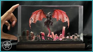 How to Make the Flying Dragon Wings GODZILLA Diorama Clay Resin Art [upl. by Elleneg473]