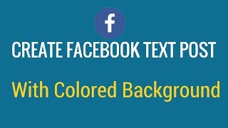 How to create facebook text post with colored background [upl. by Eraste]