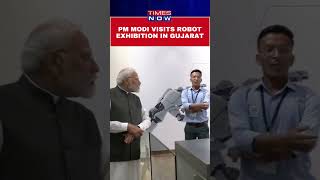 PM Modi Visits Ahmedabads Science City Assesses Robot Exhibition [upl. by Adkins986]