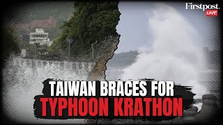 Typhoon Krathon LIVE Updates Category 4 Storm Approaches Taiwan Kaohsiung Braces for Floods [upl. by Gough]