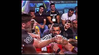 IRAKLI VS PRUDNIK 🔥 armwrestler sports shorts armwresling edit [upl. by Rekoob]