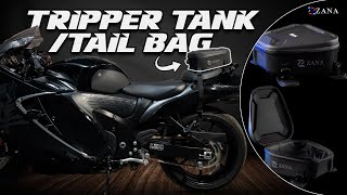 Introducing the Zana tripper tanktail bag for all motorcycles  Motorcycle tail bags [upl. by Ytsirhk]