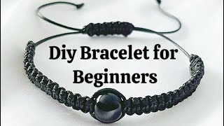 DIY quick and simple macrame bracelet [upl. by Cannell]