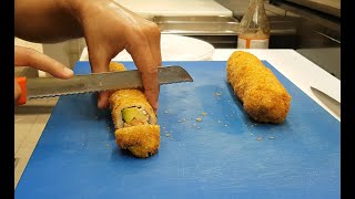 How to Make Fried Sushi II Deep Fried Sushi Recipe [upl. by Maggee331]