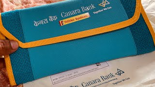 Canara Bank welcome kit unboxing2024video kit 😃😃canarabanksharetargetpricecanarabank [upl. by Anitsrik]