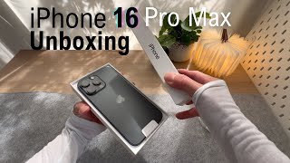  iPhone 16 Pro Max unboxing Titanium Black accessories Peak Design Mob Tripod ampNEW Camera Button [upl. by Semaj]