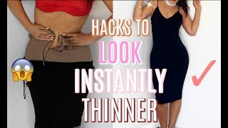 HACKS EVERY GIRL MUST KNOW TO INSTANTLY LOOK THINNER SKINNY [upl. by Michiko19]