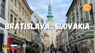 Bratislava Slovakia 4k Winter City Walking Tour [upl. by Aeslahc75]