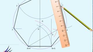 Cómo se dibuja un heptágono a partir del lado [upl. by Henebry]