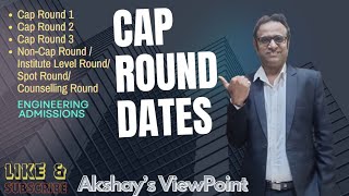 CAP Round Dates First Year Engineering Admissions 202425 Non CAP Dates [upl. by Niltiac]