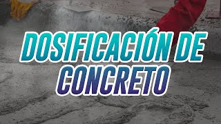 Dosificación de concreto en obra [upl. by Inaleon]