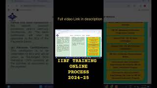 IIBF TRAINING ONLINE FORM 202428  IIBF CERTIFICATE KAISE PRAPT KARE [upl. by Dnalrah]