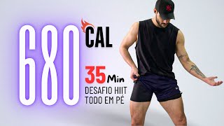 DESAFIO CARDIO HIIT 35 MIN  todos em pé  para eliminar barriga rapidamente [upl. by Stephens]