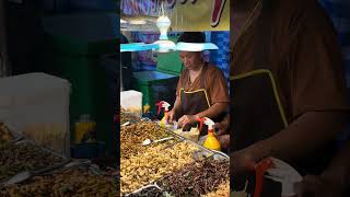 Thailand Night Market Buzz 🦗 Popular Insect Stall thailandtravel travel shorts [upl. by Ingrid]