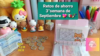 quotRETOS DE AHORROquot 3°semana de Septiembre 🇲🇽💖🍀💰sistemadesobres ahorramas [upl. by Htilil]