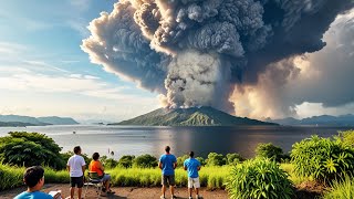 Terrifying Live Footage Taal Volcano eruption experiences 5 massive phreatomagmatic [upl. by Ailsun]