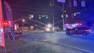 2 separate crashes bring down power lines on Lithonia Industrial Boulevard [upl. by Notsuoh430]