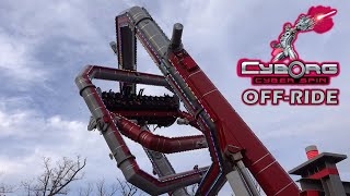 Cyborg Cyber Spin OffRide Footage Six Flags Great Adventure ABC Tourbillon  NoCopyright [upl. by Luhe]