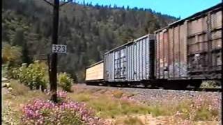 Freight train approaching Dunsmuir  1 [upl. by Anivol991]