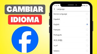 Cómo Cambiar el IDIOMA en Facebook de INGLES a ESPAÑOL desde tu Móvil [upl. by Warms]