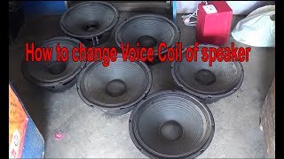 15 inch speaker only voice coil replacementhindi [upl. by Franza]