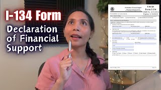 How to Fill out Form I 134 For K1 Visa Declaration of Financial Support  Step By Step Tutorial [upl. by Yelmene]