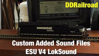 ESU V4 Micro LokSound Custom Added Sound Files [upl. by Wane]