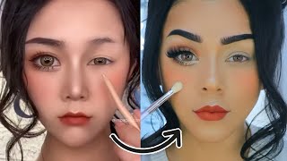 SIGUIENDO UN TUTORIAL COREANO OJOS GRANDES CON MAQUILLAJE [upl. by Selene687]