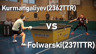 🔥HammerMatch gegen Abwehr  Kurmangaliyev2362TTR vs Folwarski2371TTR  3Bundesliga Süd [upl. by Rusel337]