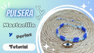 Como Hacer Una Pulsera Mostacilla y Perlas Facil Y Rapida Paso a Paso Tutorial [upl. by Anairotciv]