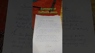 summary of daffodils poem William Wordsworth1millionviews viralvideo social [upl. by Pammy]