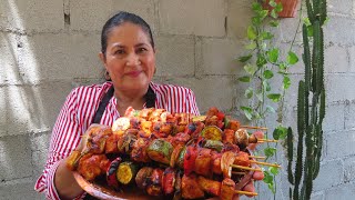 La mejor Receta de Brochetas de Pollo ¡Deliciosas y a la Parrilla [upl. by Querida]