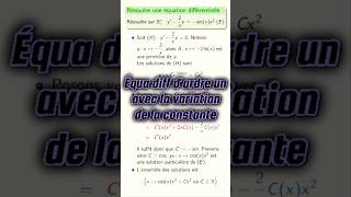 Équation différentielle linéaire dordre un avec variation de la constante maths cpge pcsi mpsi [upl. by Eesac]