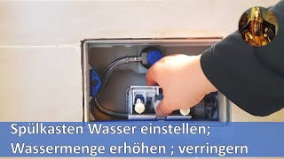 Spülkasten Wasser einstellen Wassermenge erhöhen verringern [upl. by Akeylah]