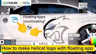 HOW TO MAKE HELLCAT LOGO with using  floating app Design Toturial Car Parking Multiplayer [upl. by Aneleasor]