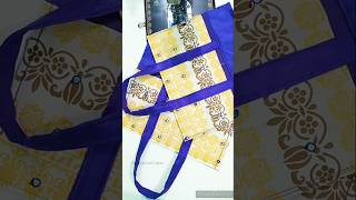 Diy very easy no zipper tote bag diy bag free fashion reuse ytshorts shorts [upl. by Ahseka]