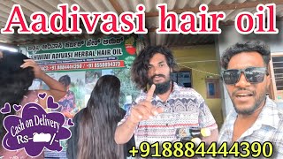 Aadivasi hair oil  Hakki pikki adivasi hair oil  Mysore adivasi herbal hair oil  Santali Vlog [upl. by Idleman]